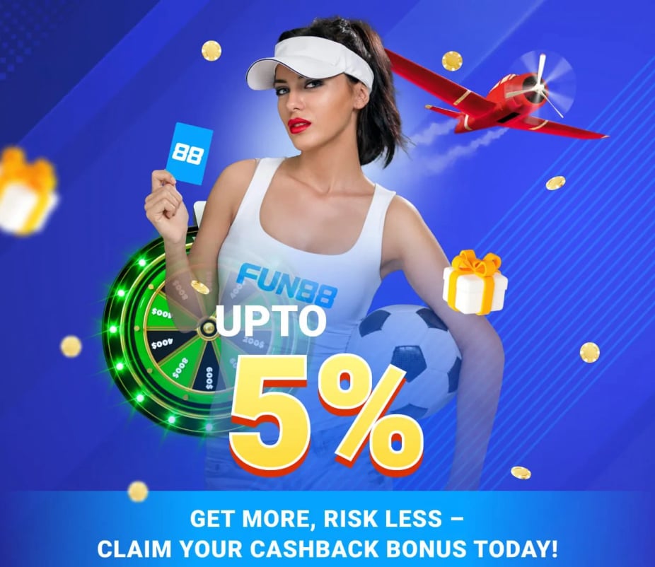 Upto 5% extra bonus - fun88